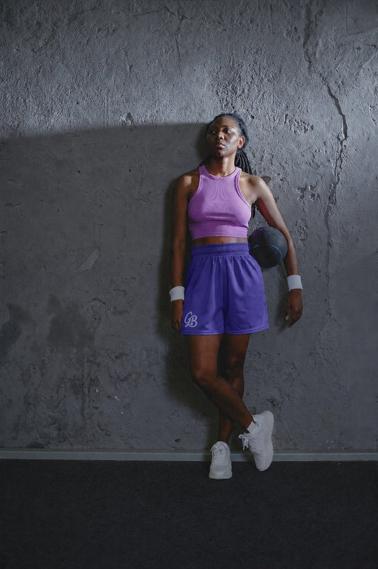 Soft Motion Shorts (Lavender Script Edition)