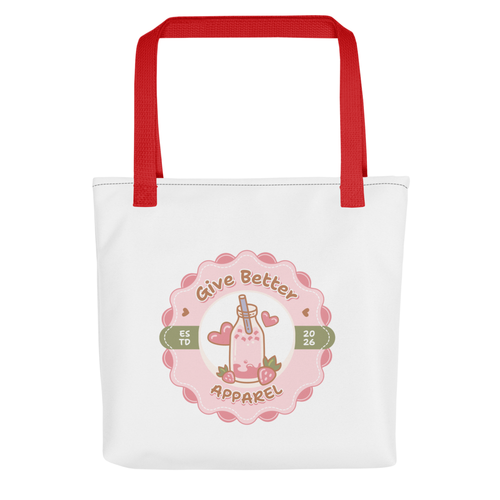 Strawberry Boba Tote Bag