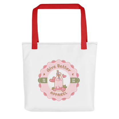 Strawberry Boba Tote Bag