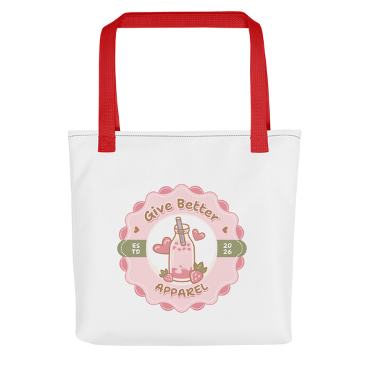 Strawberry Boba Tote Bag